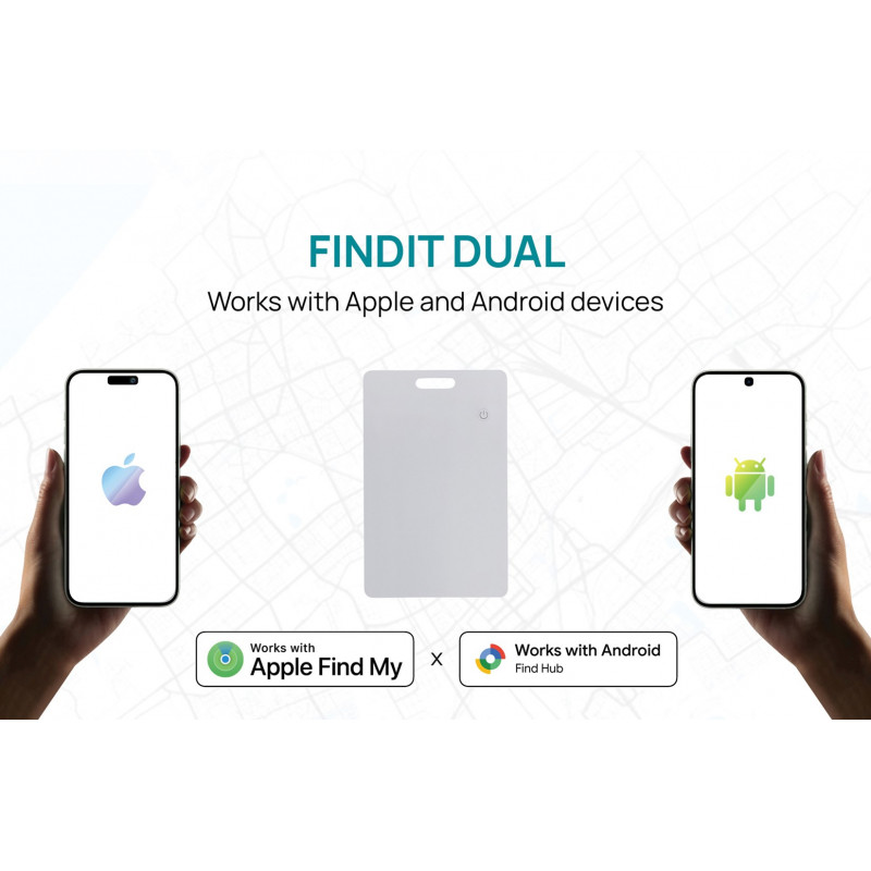XD Design Connects FindIt Dual RCS portemonneetracker in kaartformaat, Apple Find My en Android Find Hub, P301.6403