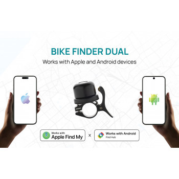 XD Design Connects Bike Finder Dual fietsbel met tracker, Apple en Android Find, IPX6, P301.1401