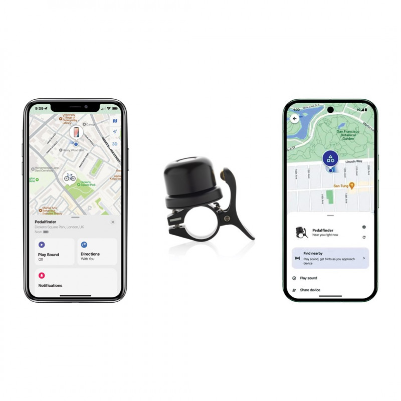 XD Design Connects Bike Finder Dual fietsbel met tracker, Apple en Android Find, IPX6, P301.1401
