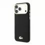 Lacoste Champs Elysees PU-leren MagSafe-hoesje voor iPhone 18 Pro Max / 17 Pro Max, gouden logo, zwart en goud