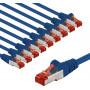 Goobay 66630 CAT 6 patchkabel, S/FTP (PiMF), 3 m, blauw (10 st.)