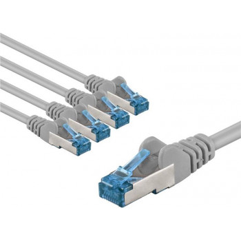 Goobay 67517 patchkabel Cat 6a S/FTP, 3 m, grijs (5 st.)