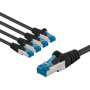 Goobay 67538 patchkabel Cat 6a S/FTP (PiMF), 2 m, zwart (5 st.)