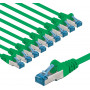 Goobay CAT 6A S/FTP (PiMF) patchkabel, 5 m, groen (10 st.)