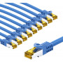 Goobay RJ45 CAT 6A S/FTP (PiMF) patchkabel, 500 MHz, met CAT 7 ruwe kabel, 5 m, blauw (10 st.)