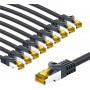 Goobay 69413 RJ45-patchkabel CAT 6A S/FTP (PiMF), 500 MHz, met CAT 7-kabel, 1 m, zwart