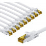 Goobay 69451 RJ45-patchkabel CAT 6A S/FTP (PiMF) met CAT 7-kabel, 5 m, wit (10 st.)