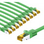 Goobay 69759 RJ45-patchkabel CAT 6A S/FTP (PiMF), 500 MHz, met CAT 7-kabel, 5 m, groen (10 stuks)