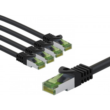 Goobay 69762 CAT 8.1 patchkabel, S/FTP (PiMF), GHMT-gecertificeerd, 3 m, grijs (5 st.)