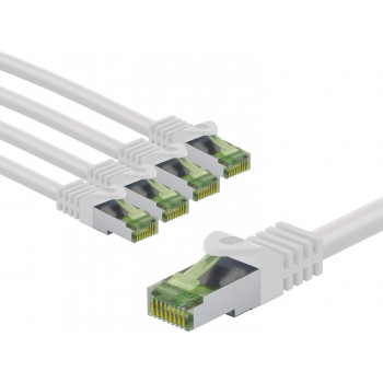 Goobay 69769 CAT 8.1-patchkabel, GHMT-gecertificeerd, S/FTP (PiMF), 2 m, wit (5 st.)