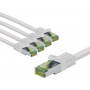 Goobay 69769 CAT 8.1-patchkabel, GHMT-gecertificeerd, S/FTP (PiMF), 2 m, wit (5 st.)