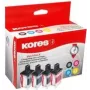 Kores G1537KIT inkt-multipack voor Brother LC-3219XL, zwart + cyaan + magenta + geel