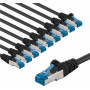 Goobay 67542 CAT 6A patchkabel, S/FTP (PiMF), 2 m, zwart, koperen geleider (CU) (10 st.)