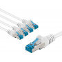 Goobay 67547 CAT 6A patchkabel, S/FTP (PiMF), 3 m, wit (5 st.)