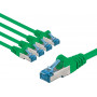 Goobay CAT 6A patchkabel, S/FTP (PiMF), 5 m, groen, 5 stuks
