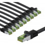 Goobay 69799 CAT 8.1 patchkabel, S/FTP (PiMF), GHMT-gecertificeerd, 5 m, zwart (10 stuks)