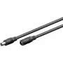 Goobay 71399 DC-verlengkabel, 3 m, zwart, DC-connectoren 5,5 x 2,1 mm
