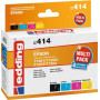 Edding EDD-414 inktcartridges voor Epson Stylus Office BX 305 F, compatibel, multipack zwart + cyaan + magenta + geel (4 st.)