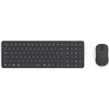 Hama WKM-300 toetsenbord-muisset voor meerdere apparaten, draadloos, RF/Bluetooth, zwart, QWERTZ DE