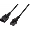 Renkforce Deluxe stroomverlengkabel, IEC C13-stekker – IEC C14-contrastekker, 3 m, zwart