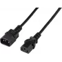 Renkforce Deluxe stroomverlengkabel, IEC C13-stekker – IEC C14-contrastekker, 3 m, zwart