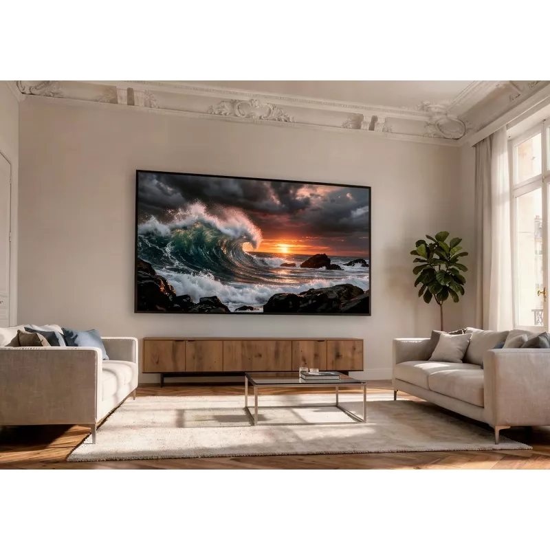 celexon HomeCinema Frame 120 Dynamic Slate projectiescherm met frame en hoog contrast, 120″ (304,8 cm)