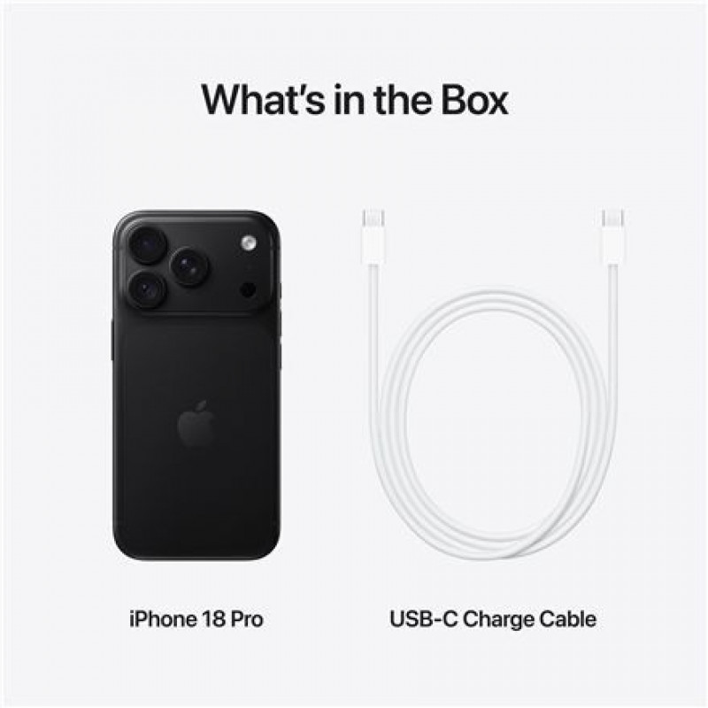 Apple iPhone 18 Pro smartphone, 256 GB, JP eSIM, zwart