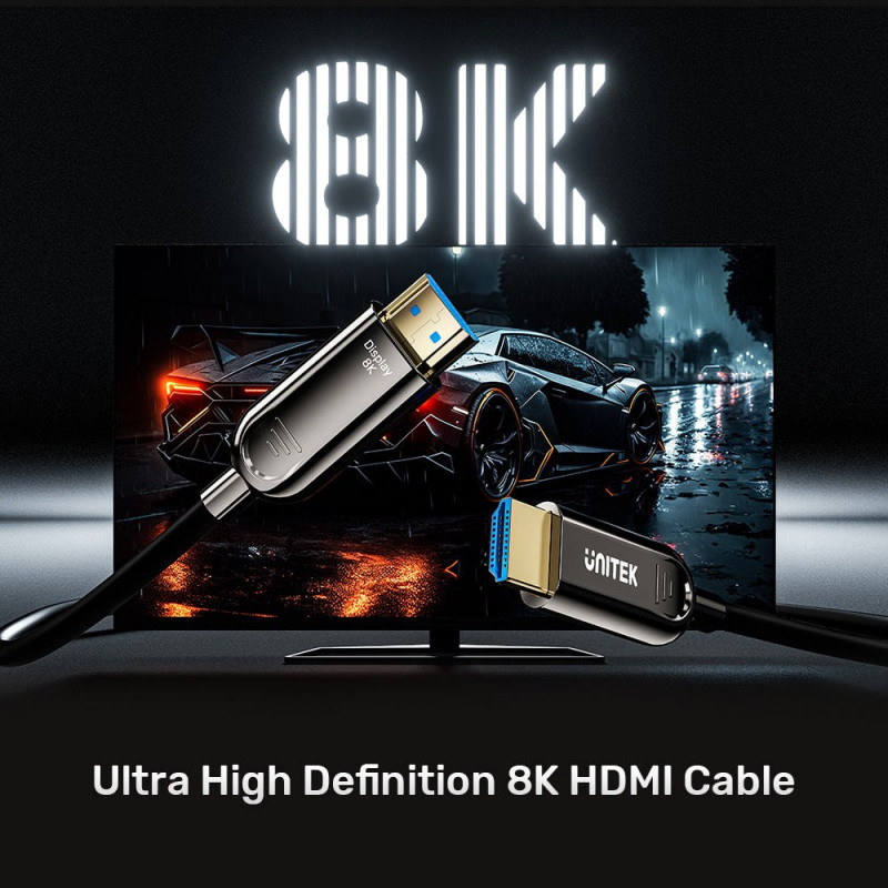 Unitek C11085GY01-50M optische HDMI-kabel, 50 m, 8K @ 60 Hz
