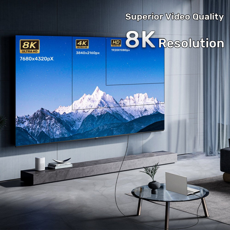 Unitek C11085GY01-50M optische HDMI-kabel, 50 m, 8K @ 60 Hz