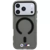 BMW M IML Frosted Metal Logo & Trims MagSafe smartphonehoesje voor iPhone 18 Pro Max / 17 Pro Max, zwart