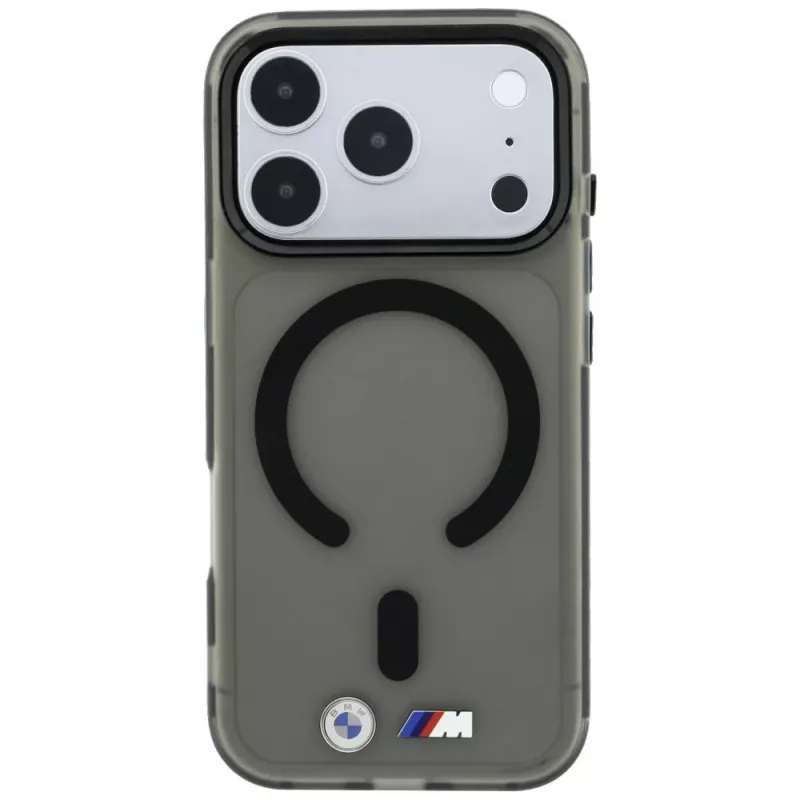 BMW M IML Frosted Metal Logo & Trims MagSafe smartphonehoesje voor iPhone 18 Pro Max / 17 Pro Max, zwart