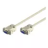 Goobay 50547 D-SUB-seriële kabel, RS-232-bus (9-polig) naar RS-232-bus (9-polig), 2 m, grijs