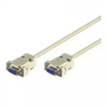 Goobay 50547 D-SUB-seriële kabel, RS-232-bus (9-polig) naar RS-232-bus (9-polig), 2 m, grijs