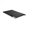 EFB Elektronik 691651ATS.12 uitschuifbare 19″-legplank voor rack, 1U, diepzwart RAL 9005