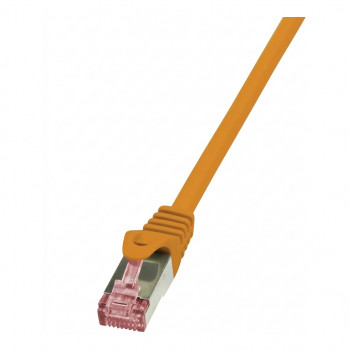 LogiLink CQ2018S Cat.6 S/FTP patchkabel, 0,25 m, oranje, vlamvertragend