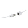 LogiLink CQX061S Cat.6A Premium patchkabelverlenging, 3 m, wit