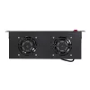 LogiLink FAU102B 19″-ventilatorunit, 2 ventilatoren, met schakelaar, 1U, zwart