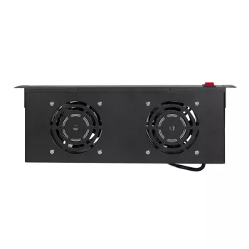 LogiLink FAU102B 19″-ventilatorunit, 2 ventilatoren, met schakelaar, 1U, zwart