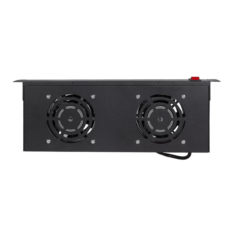 LogiLink FAU102B 19″-ventilatorunit, 2 ventilatoren, met schakelaar, 1U, zwart