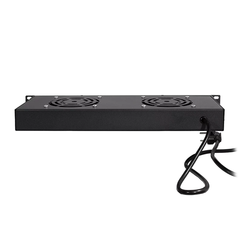 LogiLink FAU102B 19″-ventilatorunit, 2 ventilatoren, met schakelaar, 1U, zwart