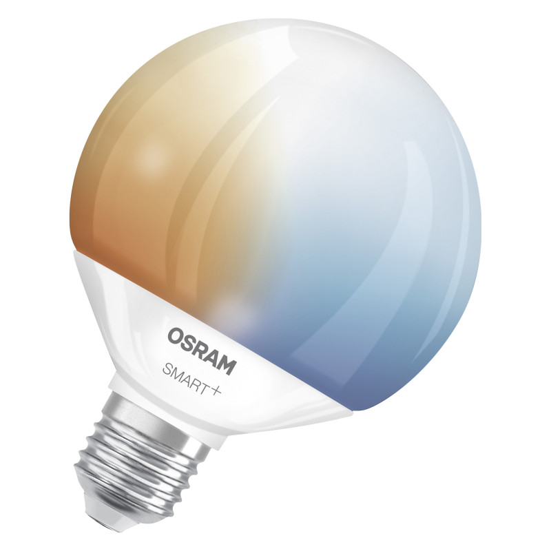 Osram Smart+ Matter Globe 95 100 827 865 TW slimme lamp, E27, 14 W, instelbaar wit, Wi-Fi