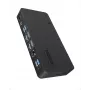 ICY BOX IB-DK2255AC 11-in-1 docking station voor laptops, DL6950-chip, 2x video-uitgang (2x DP/HDMI 4K@60 Hz), 96 W PD naar de host, Gigabit LAN, host C+A 10 Gbps, zwart