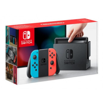 Nintendo Switch V2 NSH006 spelcomputer, rood en blauw