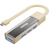 Unitek H1319ACL01 bidirectionele USB-C / USB-A-hub, 5 Gbps, crèmekleurig