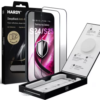 3mk DeepBlack Anti-Reflective Glass screenprotector voor Samsung Galaxy S24/S25