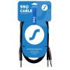 SSQ JSJM1 SS-1452 audiokabel, stereo-jack – 2x mono-jack, 1 m, zwart