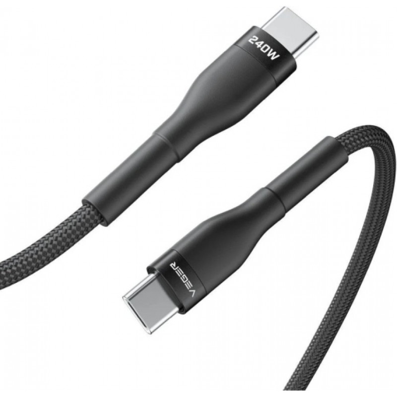 Veger CC03 USB-C-naar-USB-C-kabel, PD 48 V 5 A 240 W, 1,5 m, zwart