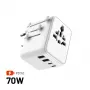 FIXED Voyager70W reisadapter, wit