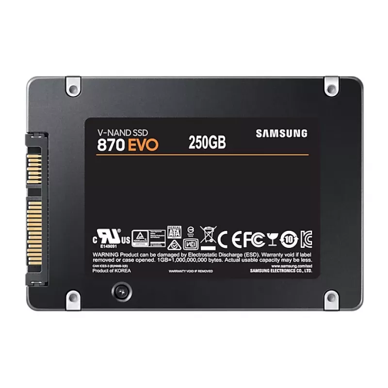 Samsung 870 EVO 250 GB 2,5″ SATA SSD, MZ-77E250BW