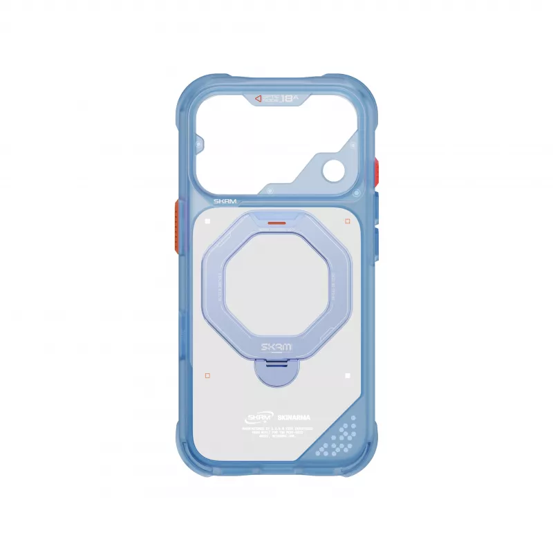 Skinarma Saturn Skin000483 hoesje met MagSafe en RotatingKick Stand voor iPhone 18 Pro / 17 Pro, blauw